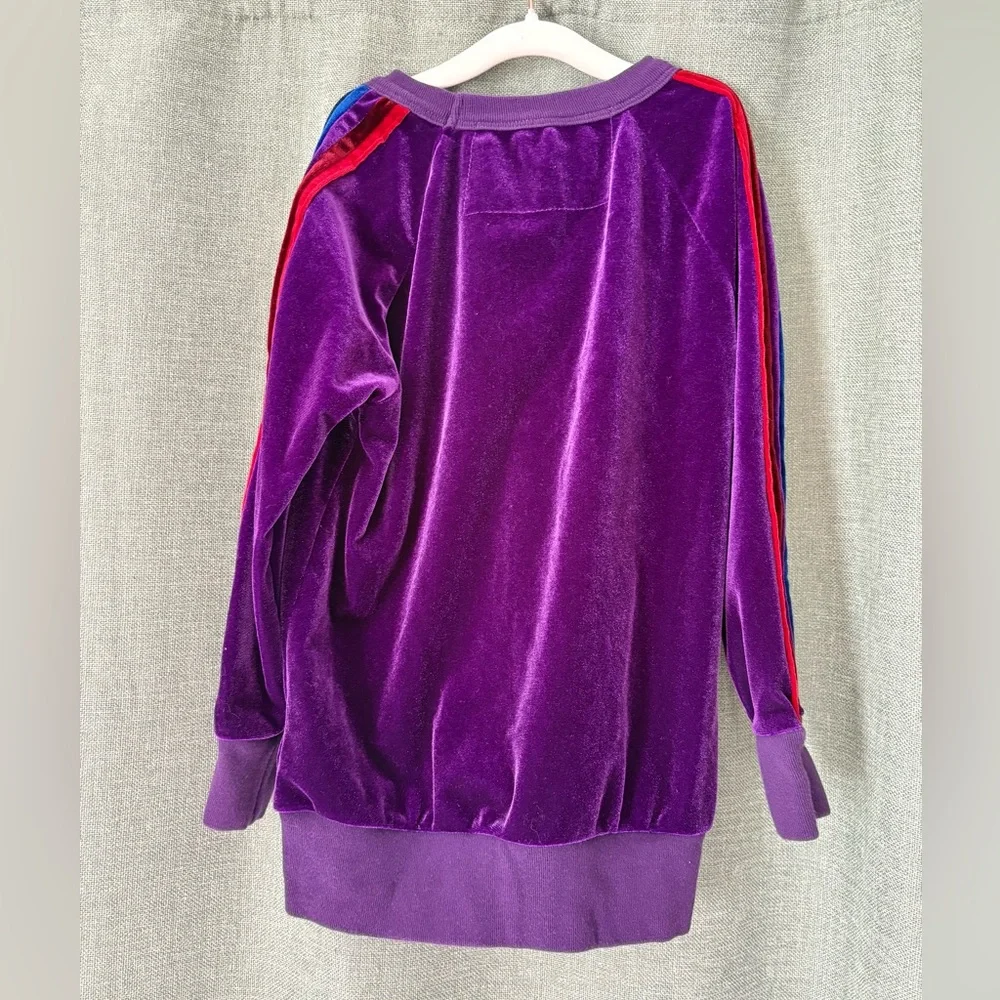 Aviator Nation Purple Classic Velvet Relaxed Sweatshirt size 8 - Picture 2 of 3